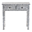 bali & pari Diata Black and White Pearl Capiz Shell 2-Drawer Console Table