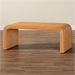 bali & pari Guevara Bohemian Light Honey Fluted Rattan Coffee Table