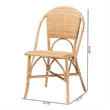 bali & pari Jaylyn Bohemian Natural Rattan Dining Chair