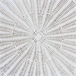 bali & pari Palm Bohemian White Scalloped Rattan End Table