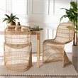 bali & pari Rosalba Light Honey Rattan 2-Piece S-Curve Dining Chair Set