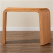 bali & pari Eilis Bohemian Light Honey Fluted Rattan Waterfall Console Table