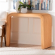 bali & pari Eilis Bohemian Light Honey Fluted Rattan Waterfall Console Table