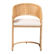 bali & pari Palm Bohemian Light Honey Rattan Dining Chair