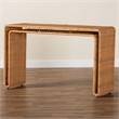 bali & pari Nevada Bohemian Light Honey Rattan Console Table