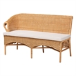 bali & pari Rashtin Bohemian Light Honey Rattan 3-Piece Dining Nook Set