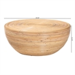 bali & pari Tokyo Laminated Natural Rattan Coffee Table
