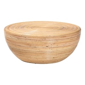 bali & pari Tokyo Laminated Natural Rattan Coffee Table