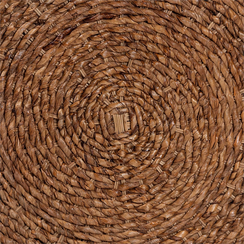 bali & pari Riau Handwoven Seagrass Coffee Table with Wooden Legs
