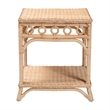bali & pari Oxford Braided Natural Rattan End Table with Shelf