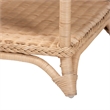 bali & pari Oxford Braided Natural Rattan End Table with Shelf