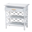 bali & pari Akane Natural Rattan Nightstand with Drawer and Open Shelves