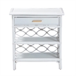 bali & pari Akane Natural Rattan Nightstand with Drawer and Open Shelves