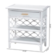 bali & pari Akane Natural Rattan Nightstand with Drawer and Open Shelves