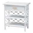 bali & pari Akane Natural Rattan Nightstand with Drawer and Open Shelves