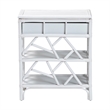 bali & pari Daina Natural Rattan Nightstand with Drawer and Open Shelves