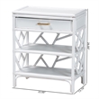 bali & pari Daina Natural Rattan Nightstand with Drawer and Open Shelves