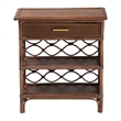 bali & pari Akane Natural Rattan Nightstand with Drawer and Open Shelves