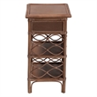 bali & pari Akane Natural Rattan Nightstand with Drawer and Open Shelves