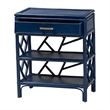 bali & pari Daina Natural Rattan Nightstand with Drawer and Open Shelves