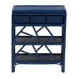 bali & pari Daina Natural Rattan Nightstand with Drawer and Open Shelves
