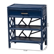 bali & pari Daina Natural Rattan Nightstand with Drawer and Open Shelves