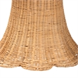 bali & pari Avalon Scallop Natural Rattan Pedestal Side Table