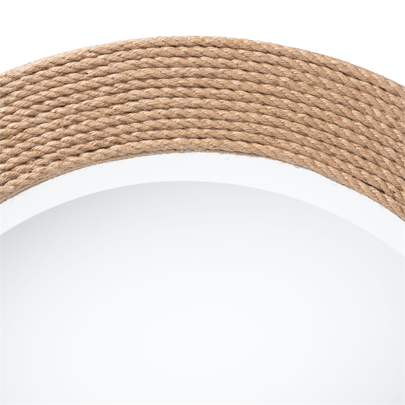 bali & pari Nieva Round Woven Rope Mirror