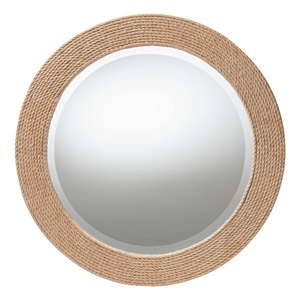 bali & pari Nieva Round Woven Rope Mirror