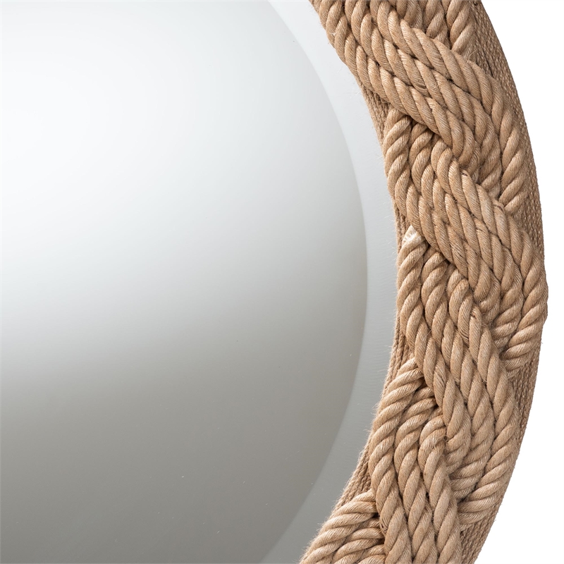 bali & pari Romana Braided Rope Brown Mirror