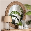 bali & pari Romana Braided Rope Brown Mirror