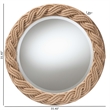 bali & pari Romana Braided Rope Brown Mirror