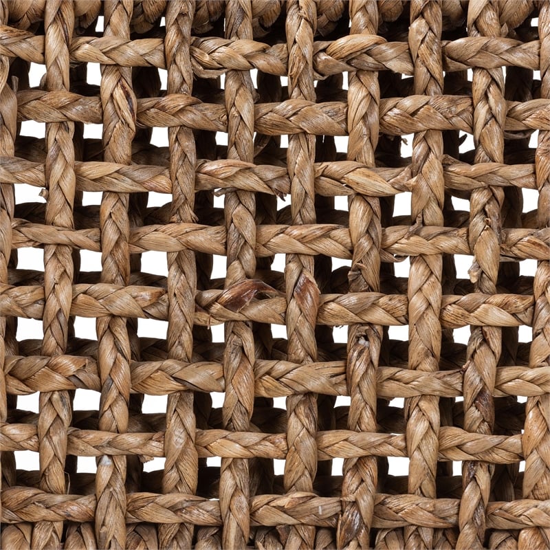 bali & pari Alise Handwoven Seagrass Dining Chair with Mahogany Wood Frame