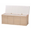 bali & pari Barid Braided Rattan Storage Bench with Cushioned Lift-Top Lid