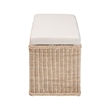 bali & pari Barid Braided Rattan Storage Bench with Cushioned Lift-Top Lid