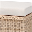 bali & pari Barid Braided Rattan Storage Bench with Cushioned Lift-Top Lid