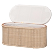 bali & pari Barid Braided Rattan Storage Bench with Cushioned Lift-Top Lid