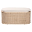 bali & pari Barid Braided Rattan Storage Bench with Cushioned Lift-Top Lid