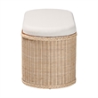 bali & pari Barid Braided Rattan Storage Bench with Cushioned Lift-Top Lid