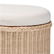 bali & pari Barid Braided Rattan Storage Bench with Cushioned Lift-Top Lid