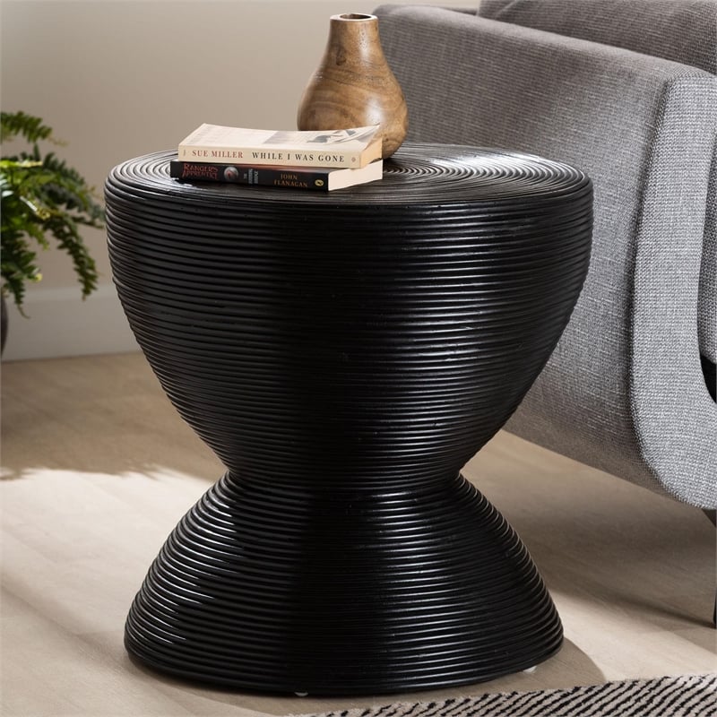 bali & pari Tokyo Laminated Natural Rattan Side Table