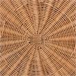 bali & pari Palm Scallop Natural Rattan Ottoman with Cushion