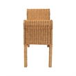 bali & pari Reiko Handwoven Natural Rattan Bench with Scalloped Detailing
