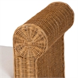 bali & pari Reiko Handwoven Natural Rattan Bench with Scalloped Detailing