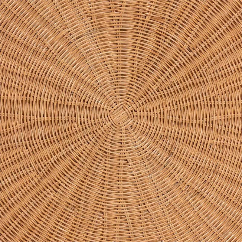 bali & pari Abel Natural Rattan Coffee Table with Splayed Legs