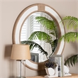 bali & pari Adita Round Woven Rope Brown Mirror Coastal Mirror