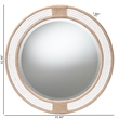 bali & pari Adita Round Woven Rope Brown Mirror Coastal Mirror