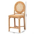 bali & pari Oxford Rattan Counter Stool - Handwoven Cane Counter Height Chair