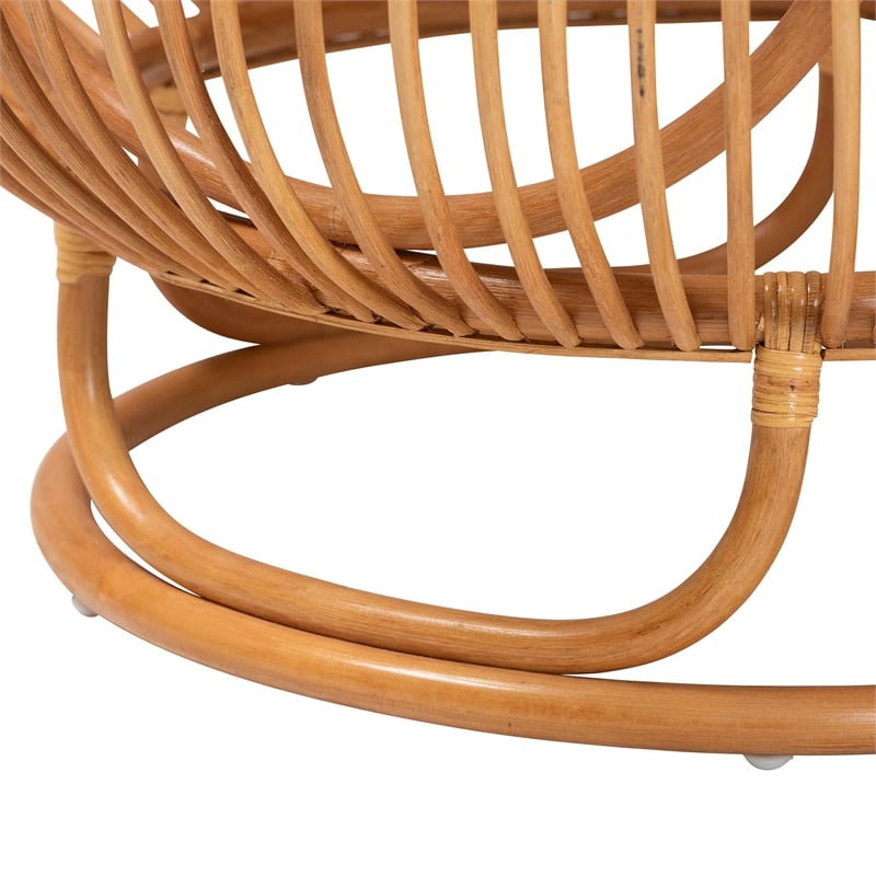 bali & pari Adeola Round Lantern-Shaped Rattan Coffee Table