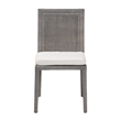 bali & pari Sofia Rattan Dining Chair Side Chair with Wood Frame Grey